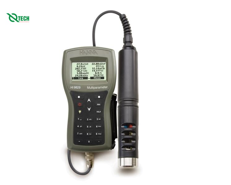 Máy Đo pH/ISE/EC/DO/Độ Đục Chống Thấm Nước Có GPS Hanna HI9829-13042