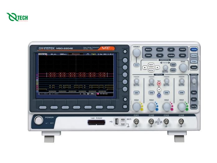 Máy hiện sóng số GW INSTEK MSO-2204E (200Mhz, 4 kênh, phân tích logic, 1 Gsa/s)