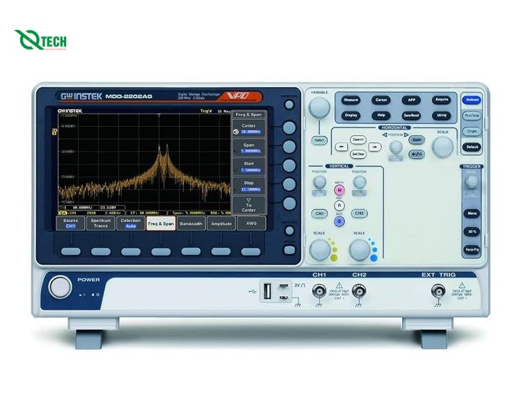 Máy hiện sóng số GW INSTEK MDO-2202AG (2 kênh, 200MHz, 1.75ns)