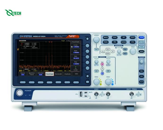 Máy hiện sóng số GW INSTEK MDO-2102A (100MHz, 200 Msa/s, 2 kênh)