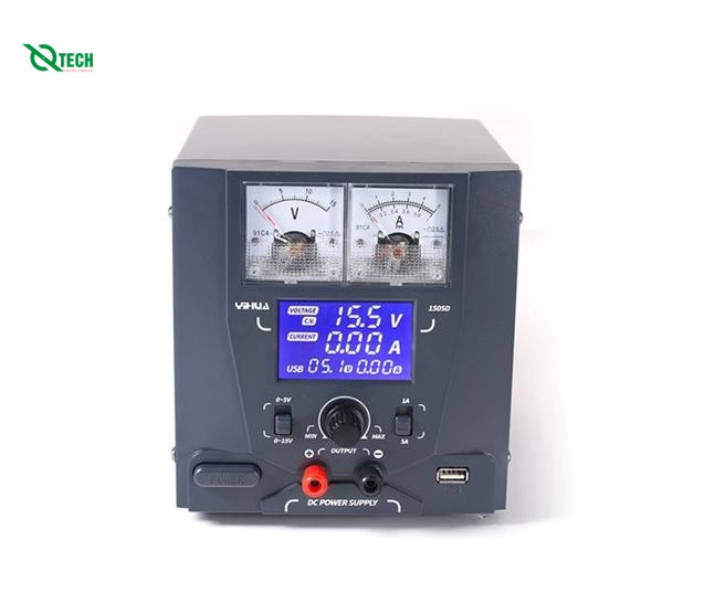 Máy cấp nguồn Yihua 1505D (0-15VDC,0-5A)