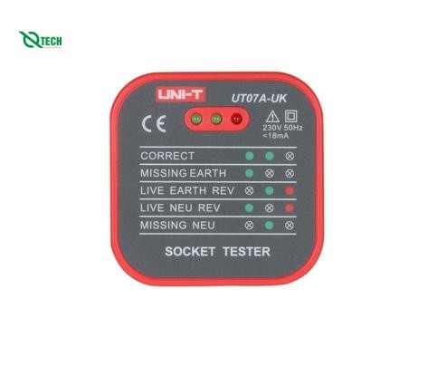 Thiết bị kiểm tra ổ cắm điện UNI-T UT07A-UK (230V, <18mA)