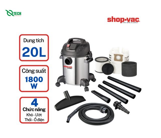 Máy hút bụi khô và ướt ShopVac 92722209 (20L,1800W)