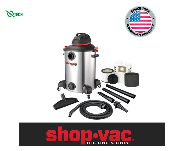 Máy hút bụi khô và ướt ShopVac 59722203 (60L,1800W,thép không gỉ, tích hợp máy cầm tay)