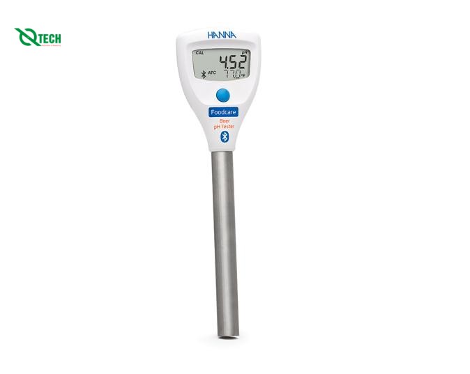 Bút đo pH/nhiệt độ trong bia Hanna HI9810312 (0.00 đến 12.00 pH,Bluetooth)