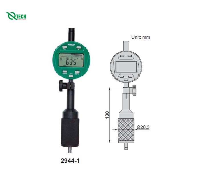 Đồng hồ đo chiều cao cạnh vát điện tử Insize 2944-1 (0.2-5mm/0.008-0.197”; 0.01mm/0.0005”)