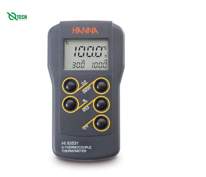 Máy đo nhiệt độ kiểu K Hanna HI93531 (-200.0 đến 1371°C)