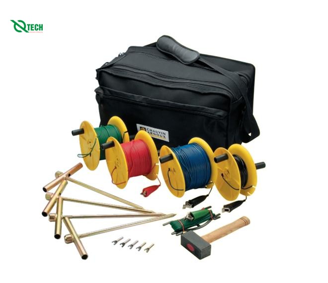 Bộ kit điện cực và dây đo điện trở đất 3 pha Chauvin Arnoux P01102023 (150M)