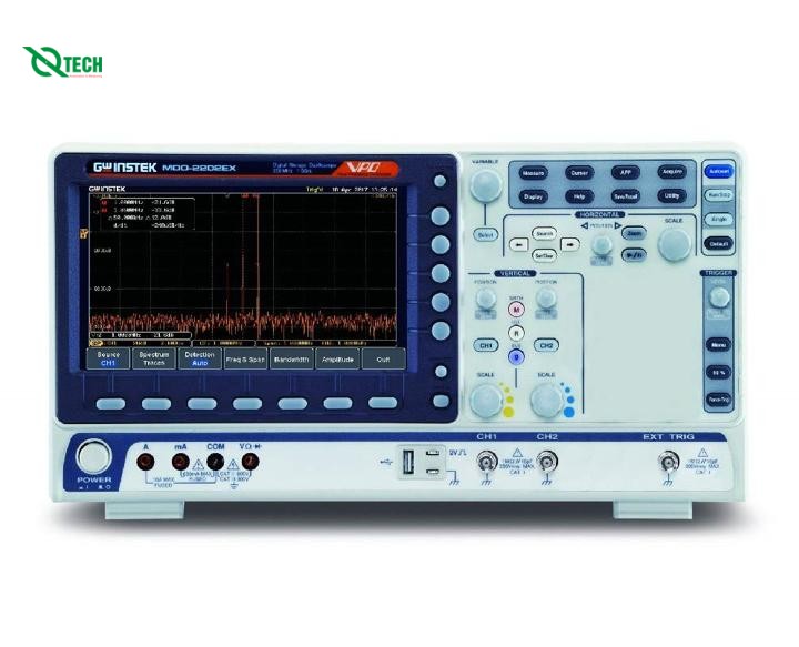 Máy hiện sóng số GW INSTEK MDO-2202EX (200Mhz, 2 kênh, phân tích phổ, Phát xung, Đồng hồ vạn năng, 1GSa/s)