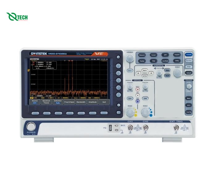 Máy hiện sóng số GW INSTEK MDO-2102EG (100Mhz, 2 kênh, phân tích phổ, Phát xung, 1GSa/s)