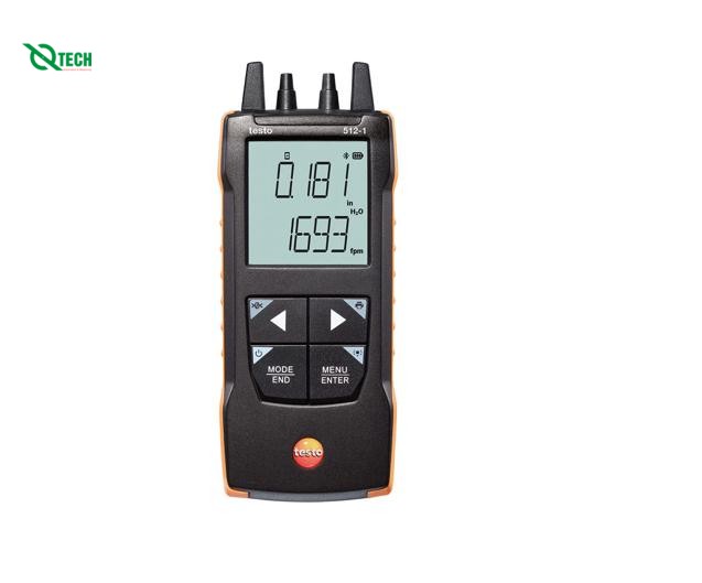Máy đo chênh áp Testo 512-1 (0 đến +200 hPa, Kết nối App)