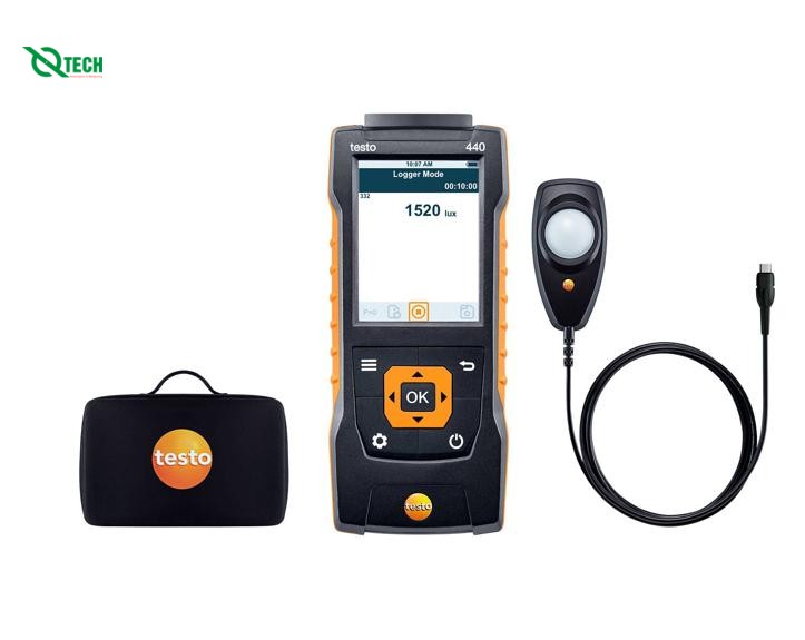 Máy đo ánh sáng Testo 0563 4402 (0 đến 100000 Lux ,bộ Kit Testo 440)