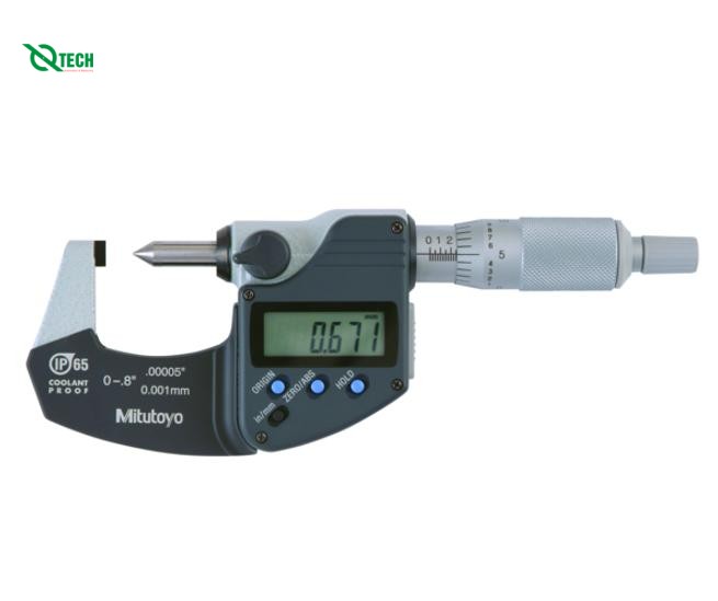 Panme đo ngoài điện tử đầu nhọn Mitutoyo 342-371-30 (0-20mm/0.8'',0.001mm,IP65)