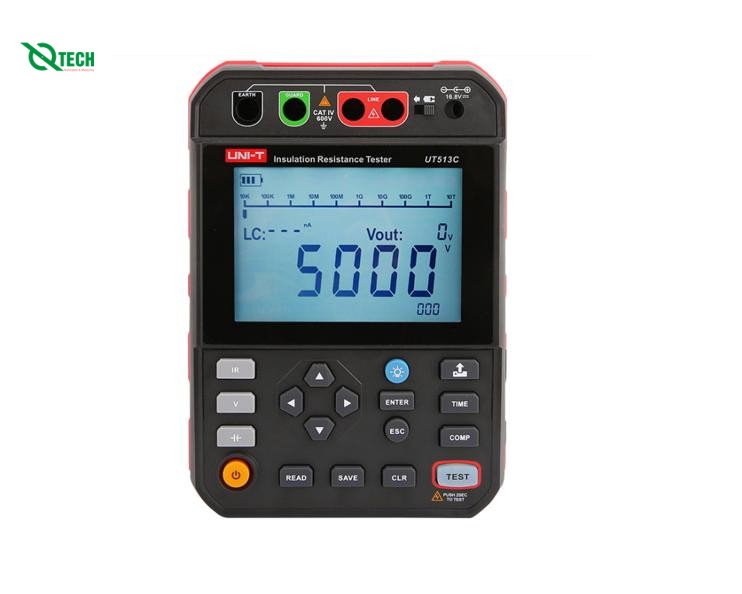 Máy đo điện trở cách điện UNI-T UT513C (5000V, 5.00TΩ)