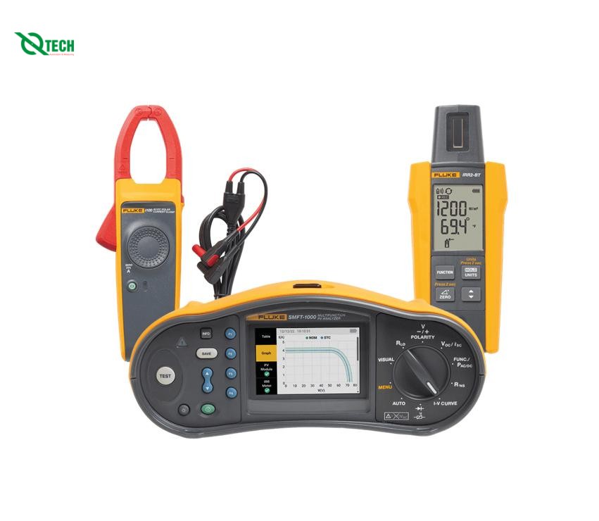 Máy đo hiệu suất và I-V tấm pin mặt trời Fluke FLK-SMFT-1000/KIT (20 A DC, 1000 V DC, CLAMP,IRRADIANCE METER W/PROBE, KIT)