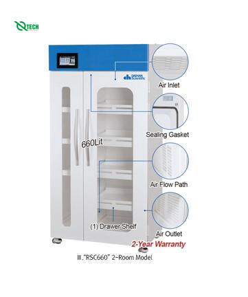 Tủ bảo quản thuốc thử DaiHan RSC660 (2-Room, 660L, 230V)