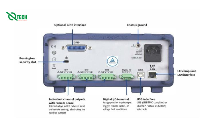 Nguồn DC 3 đầu ra, nhiều dải đo BK PRECISION 9140-GPIB (32V/8A, 300 W, GPIB)