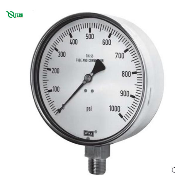 Đồng hồ đo áp suất WIKA 232.50 (10kg/cm²(psi),dial 63,lower mount)