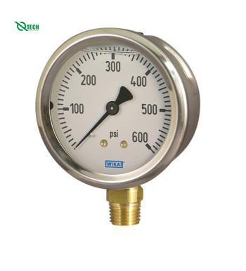 Đồng hồ đo áp suất WIKA 213.53 (16kg/cm²(psi),dial 100,lower mount)