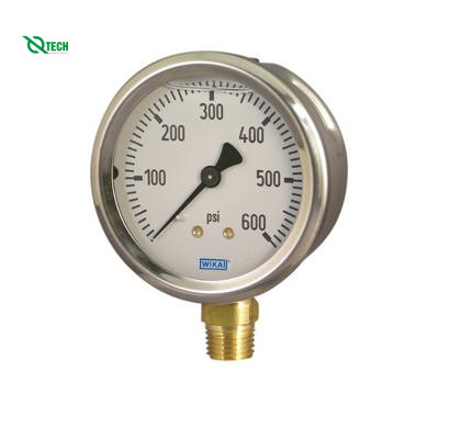 Đồng hồ đo áp suất WIKA 213.53 (10kg/cm²(psi),dial 100,lower mount)