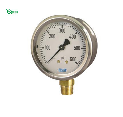 Đồng hồ đo áp suất WIKA 213.53 (-1 to 0kg/cm²(mmHg),dial 100,lower mount)
