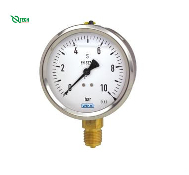 Đồng hồ đo áp suất WIKA 213.53 (10 Bar(Psi),dial 100,lower mount)