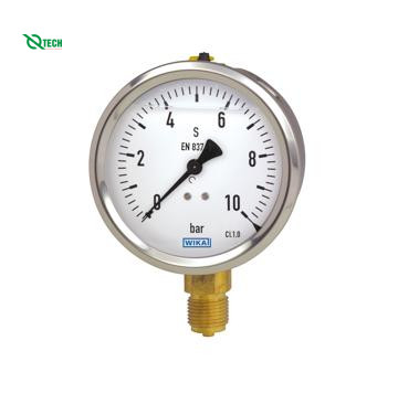 Đồng hồ đo áp suất WIKA 213.53 (-1~1 Bar(Psi),dial 100,lower mount)