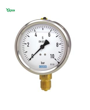 Đồng hồ đo áp suất WIKA 213.53 (40 Bar(Psi),dial 100,lower mount)