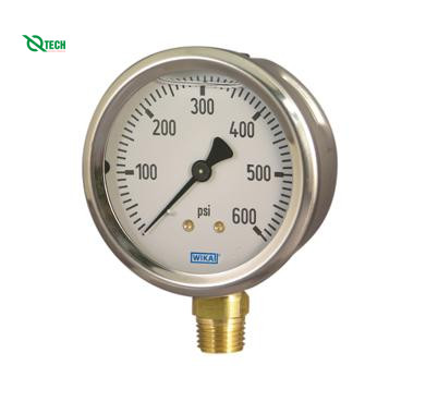 Đồng hồ đo áp suất WIKA 213.53 (40kg/cm²(psi), dial 100, back mount)