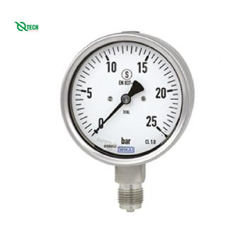 Đồng hồ đo áp suất WIKA 213.53 (400kg/cm²(psi),dial 100,lower mount)