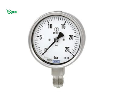 Đồng hồ đo áp suất WIKA 232.50 (-1~0 Bar(mmHG),dial 100,lower mount)