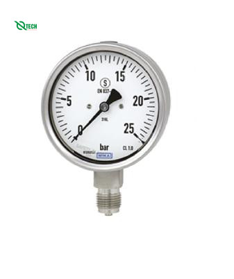 Đồng hồ đo áp suất WIKA 232.50 (25 MPa,dial 100,lower mount)