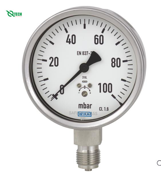 Đồng hồ đo áp suất WIKA 632.50.63 (40 mbar,dial 63)