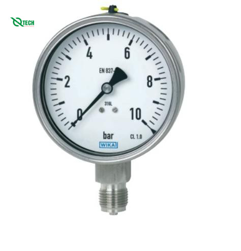 Đồng hồ đo áp suất WIKA 232.50 (250 Bar(Psi),dial 63, chân sau lưng)