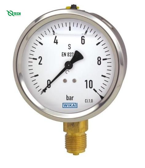 Đồng hồ đo áp suất WIKA 213.53(1 Bar(Psi),dial 63,chân đứng 1/4")