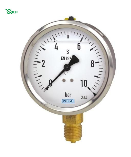 Đồng hồ đo áp suất WIKA 213.53(25 Bar(Psi),dial 63,chân đứng 1/4")