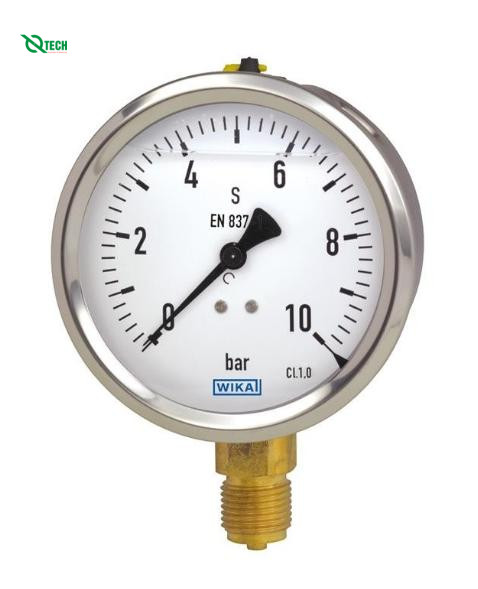 Đồng hồ đo áp suất WIKA 213.53(160 Bar(Psi),dial 100,chân đứng 1/2'')