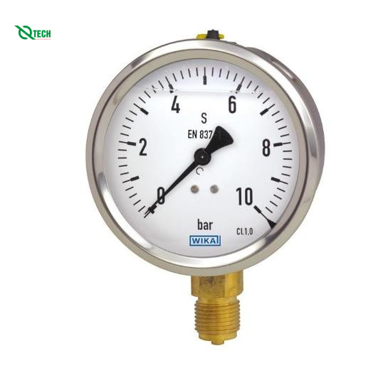 Đồng hồ đo áp suất WIKA 213.53(16Kg/cm2,dial 100,chân đứng 1/4'')