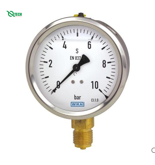 Đồng hồ đo áp suất WIKA 213.53(1 MPa,dial 100,chân đứng 1/2'')
