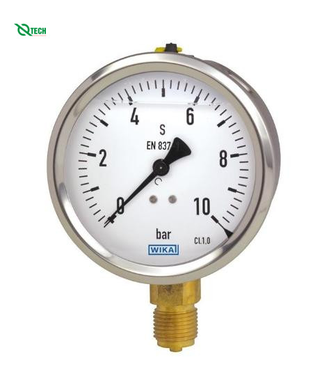 Đồng hồ đo áp suất WIKA 213.53(100 Bar(Psi),dial 63,chân sau 1/4'')