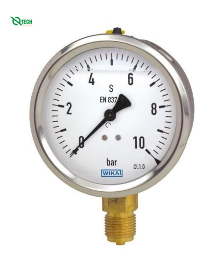 Đồng hồ đo áp suất WIKA 213.53(16Kg/cm2,dial 100,chân sau 1/2'')