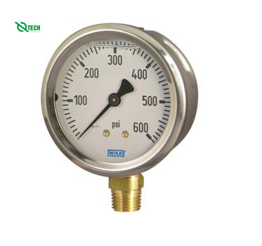 Đồng hồ đo áp suất WIKA 213.53(6Bar,dial 100,chân đứng 1/2'')