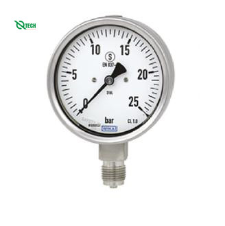 Đồng hồ đo áp suất WIKA 232.50 (-1~3 Bar(mmHG),dial 100,lower mount)