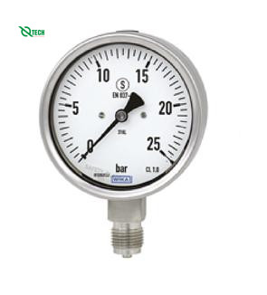 Đồng hồ đo áp suất WIKA 232.50 (300 Bar,dial 63,lower mount)