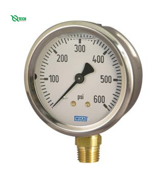 Đồng hồ đo áp suất WIKA 213.53(60 Bar,dial 100,chân đứng 1/2'')