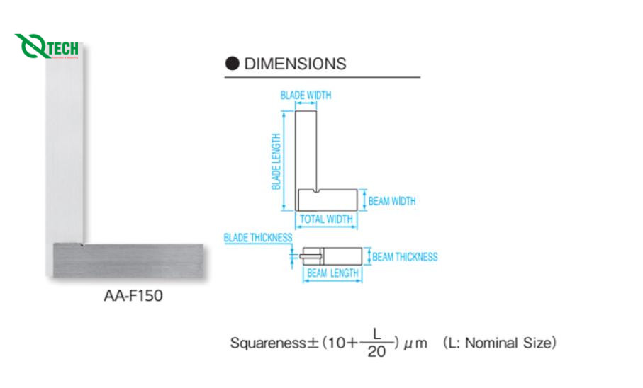 Eke vuông chuẩn dài 75x50mm kiểu đế dày Niigata Seiki AA-F75