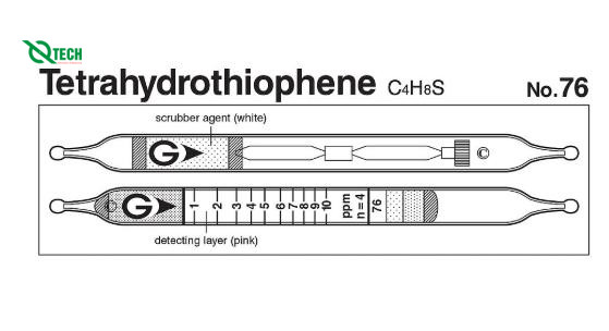 Ống phát hiện nhanh Tetrahydrothiophene C4H8S Gastec 76 (1 ~ 10 ppm)