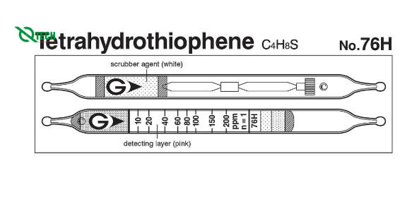 Ống phát hiện nhanh Tetrahydrothiophene C4H8S Gastec 76H (10 ~ 200 ppm)
