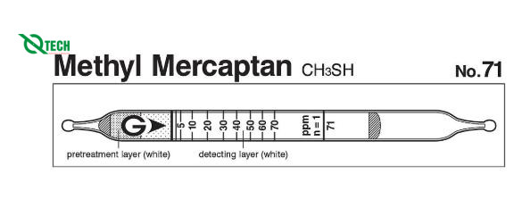 Ống phát hiện nhanh Methyl mercaptan CH3SH Gastec 71 (0.25~140 ppm)