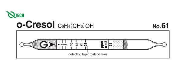 Ống phát hiện nhanh Cresol C6H4(CH3)OH Gastec 61 (0.4~ 62.5 ppm)